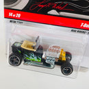 2009 Hot Wheels Larry's Garage 1923 Ford T-Bucket negro Llantas de Goma RR base ZAMAC