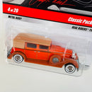 2009 Hot Wheels Larry's Garage Classic Packard naranja Llantas de Goma RR base ZAMAC