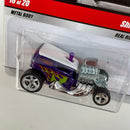 2009 Hot Wheels Larry's Garage Shift Kicker morado metálico Llantas de Goma RR