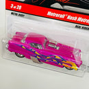 2009 Hot Wheels Larry's Garage Metrorail Nash Metropolitan rosado Llantas de Goma RR