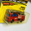 1996 Matchbox Moving Parts Snorkel Fire Truck 63 rojo