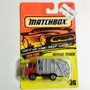 1996 Matchbox Refuse Truck 36 rojo