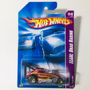 2008 Hot Wheels Team Drag Racing Fiat 500 rojo metálico 5SP