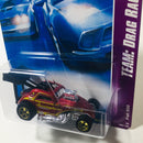 2008 Hot Wheels Team Drag Racing Fiat 500 rojo metálico 5SP