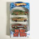2010 Hot Wheels Holiday Hot Rods 3 Pack Set de 3 - Purple Passion Woody, Ford 58 Edsel, 72 Ford Ranchero