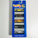 1995 Hot Wheels Chevrolet 5 Pack Set de 5 - Custom Corvette, Chevy Stocker, Camaro Z-28, 57 Chevy, Corvette Stingray