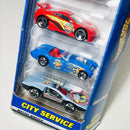 2001 Hot Wheels City Service 5 Pack Set de 5 - At-A-Tude, Ford GT-90, Seared Tuner, Austin Healey, Side Kick