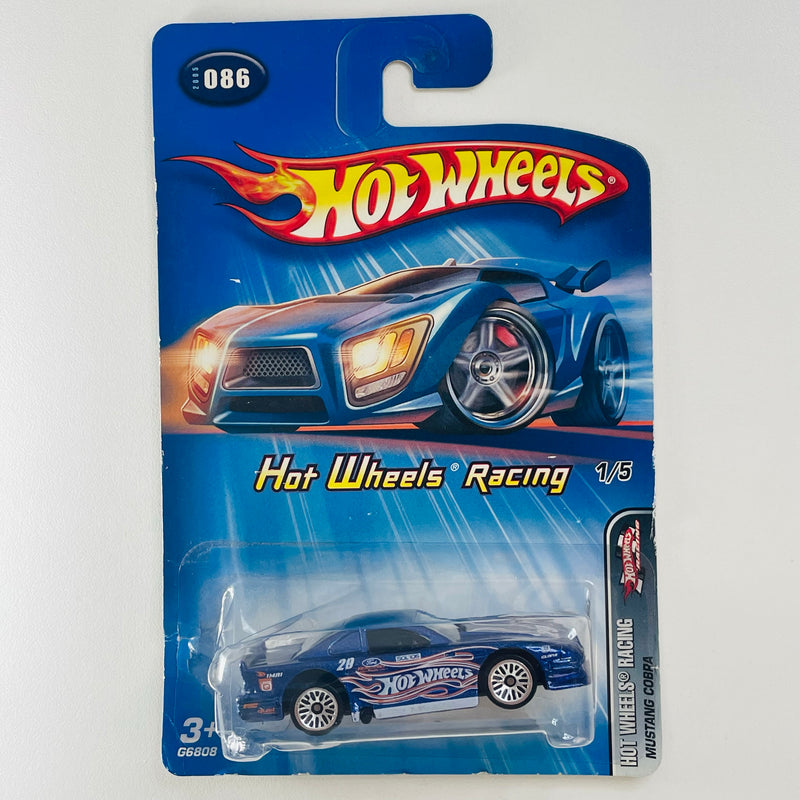 2005 Hot Wheels Racing Ford Mustang Cobra 086 azul LW