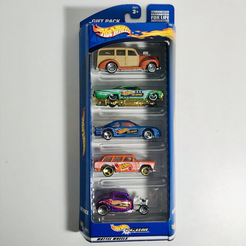 2000 Hot Wheels Hot Wheels.com 5 Pack Set de 5 - 40s Woodie Ford, 65 Impala, Ford T-Bird Stocker, 55 Chevy Classic Nomad, 32 Ford