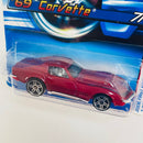 2006 Hot Wheels First Editions 69 Corvette Chevrolet 007 rojo PR5