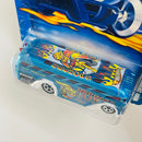 2003 Hot Wheels Work Crewsers Surfin' School Bus 149 azul metálico 5SP