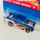 1996 Hot Wheels Race Team Series II 57 Chevy azul metálico 5SP