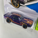 2015 Hot Wheels HW Workshop 68 Copo Camaro morado metálico con flamas MC5 Tarjeta Join Team HW