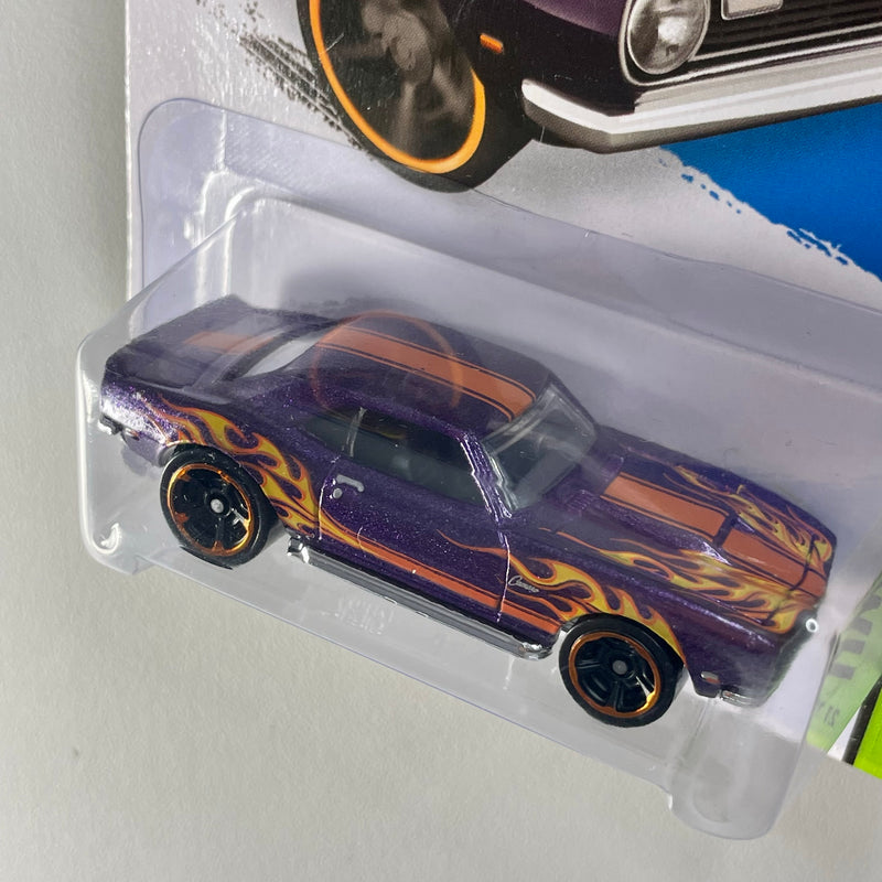 2015 Hot Wheels HW Workshop 68 Copo Camaro morado metálico con flamas MC5