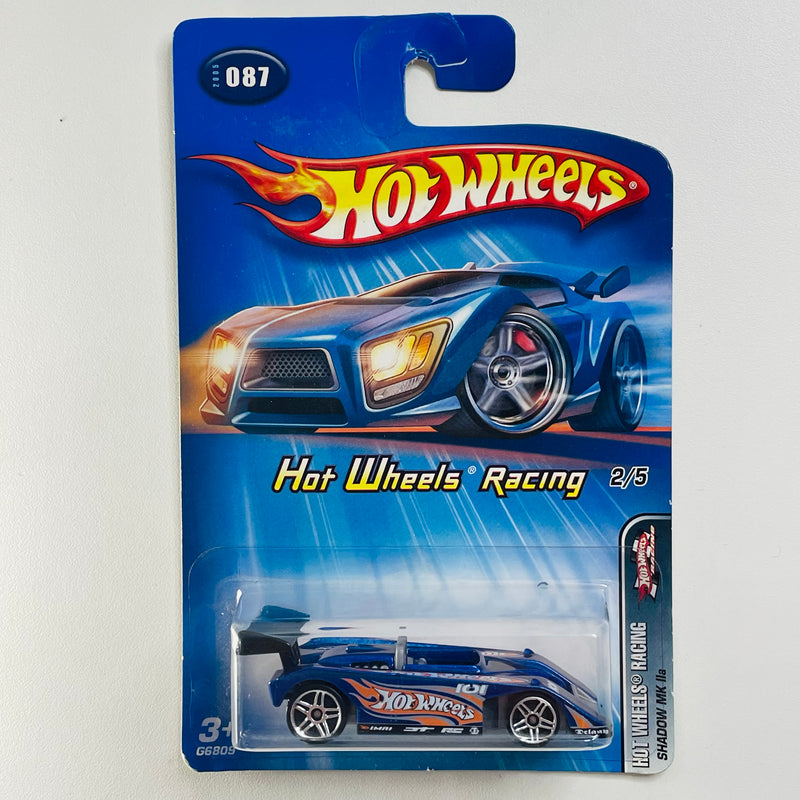 2005 Hot Wheels Racing Shadow Mk Iia 087 azul metálico PR5