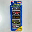1997 Hot Wheels Racing World 5 Pack Set de 5 - Hydroplane, Nissan Hardbody, Thunderstreak, Dragster Driven to the Max, Toyota MR2 Rally