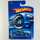 2006 Hot Wheels Vairy 8 Chevrolet Corvair 156 azul 5SP base ZAMAC