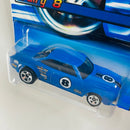 2006 Hot Wheels Vairy 8 Chevrolet Corvair 156 azul 5SP base ZAMAC