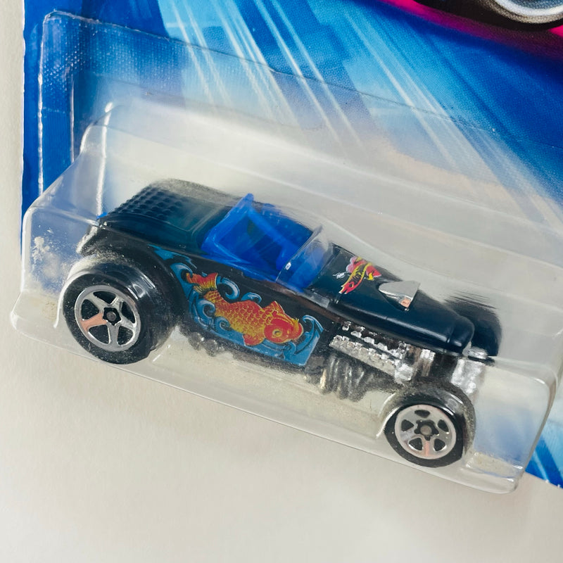 2004 Hot Wheels Tat Rods 1932 Ford Deuce Roadster 120 negro 5SP base ZAMAC