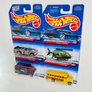 1999 Hot Wheels Street Art Series Colección Set de 4 - Mini Truck,  Propper Chopper, School Bus, Ambulance