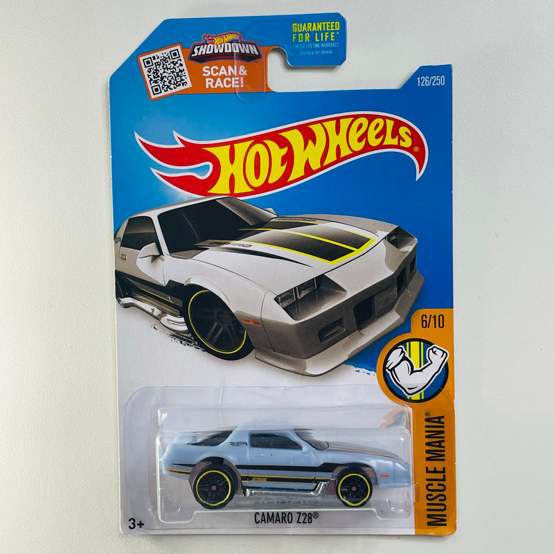 2016 Hot Wheels Muscle Mania Camaro Z28 celeste PR5