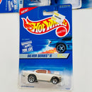 1996 Hot Wheels Silver Series II Colección Set de 4 - CAT Dump Truck, 40s Woodie Ford, 57 Chevy, Oscar Mayer Wienermobile