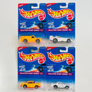 1996 Hot Wheels Splatter Paint Series Colección Set de 4 - Rescue Ranger, Ford Side-Splitter, 55 Chevy, 80s Camaro Z-28
