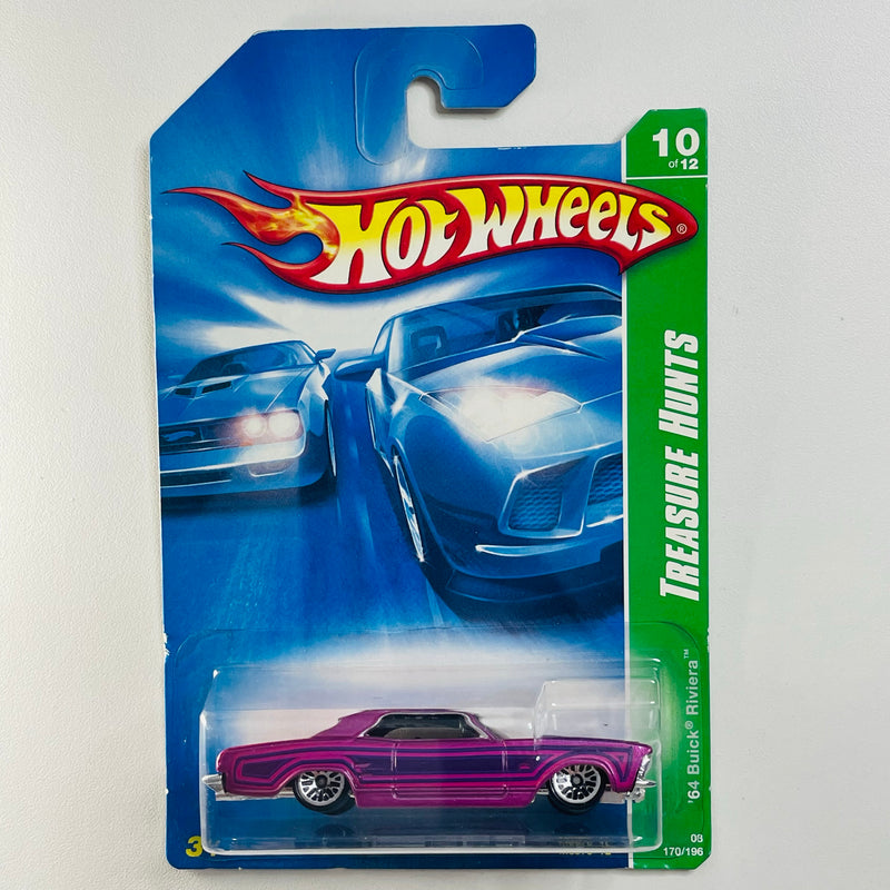 2008 Hot Wheels Treasure Hunt 64 Buick Riviera rosado LW