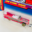 1998 Hot Wheels Low 'n Cool Series Colección Set de 4 - Mini Truck, 59 Chevy Impala, 59 Caddy, Limozeen