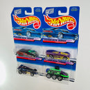 1998 Hot Wheels Techno Bits Series Colección Set de 4 - Shadow Jet II, Power Pistons, Shadow Jet, Radar Ranger