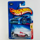 2004 Hot Wheels Ferrari Heat Ferrari 333 SP 132 blanco con flamas Y5