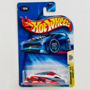 2004 Hot Wheels Scrapheads Shadow Jet II 154 blanco 5SP base ZAMAC