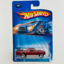2005 Hot Wheels 69 El Camino Chevrolet 171 rojo metálico 5SP base ZAMAC