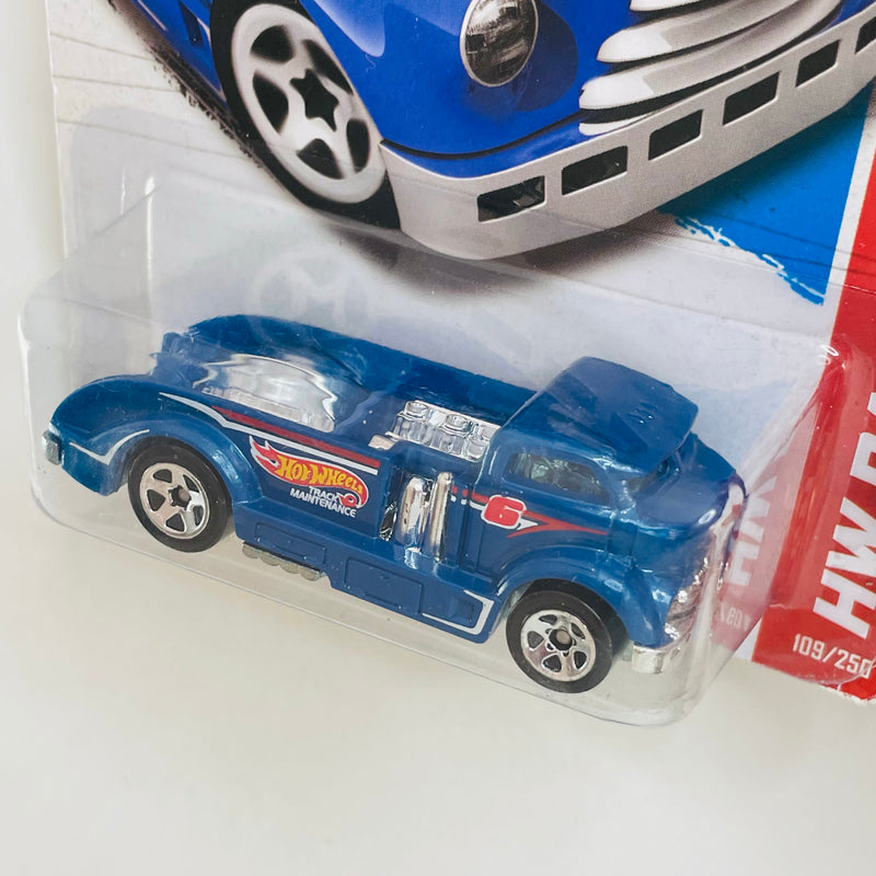2013 Hot Wheels HW Racing Mig Rig azul 5SP base ZAMAC