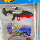 2012 Hot Wheels Police Pursuit 5 Pack Set de 5 - Sky Knife, Tantrum, Mitsubishi Eclipse Concept Car, Speed Trap, Dodge Charger Drift Car