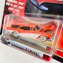2007 Hot Wheels Ultra Hots 57 Buick naranja Llantas de Goma RR base ZAMAC