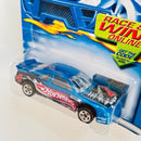 2002 Hot Wheels Ford T-Bird Stocker 155 azul metálico 5SP