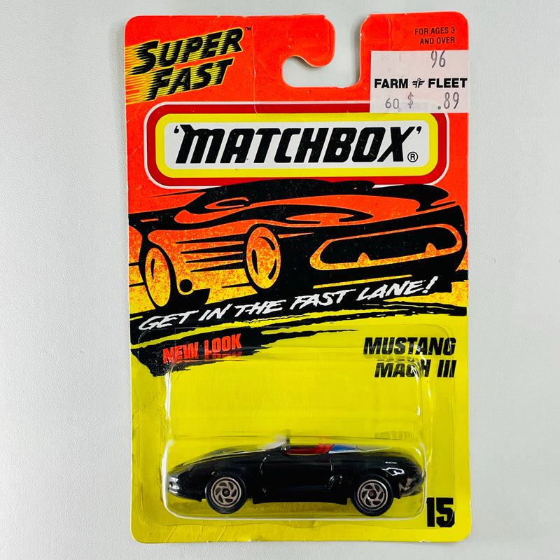 1996 Matchbox Super Fast Mustang Mach III 15 negro