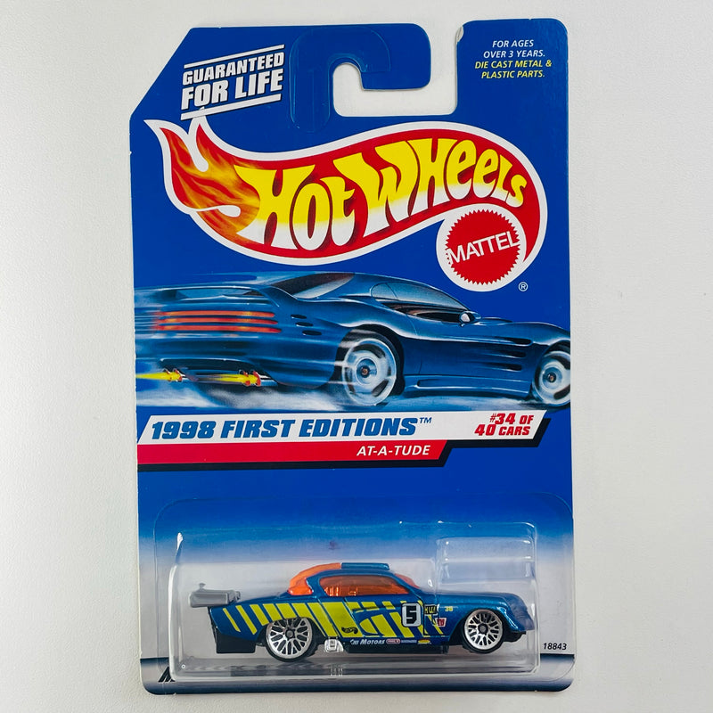 1998 Hot Wheels First Editions At-A-Tude azul metálico LW