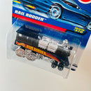1998 Hot Wheels Rail Rodder 370 negro 5SP con MGW base ZAMAC