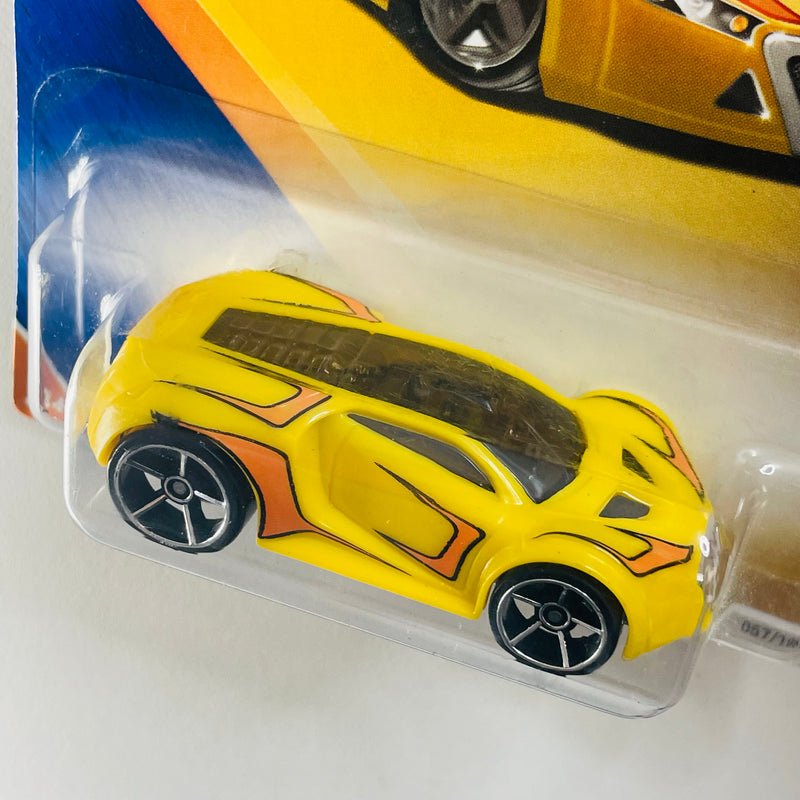 Track Star Rage 2009 Hot Wheels Track Stars Ultra Rage amarillo OH5 base ZAMAC