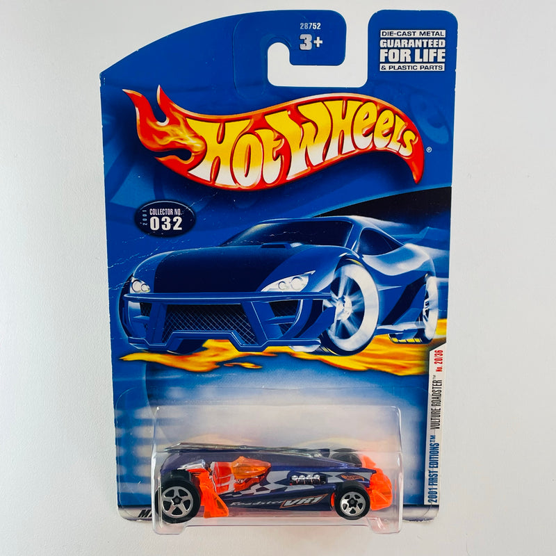 2001 Hot Wheels First Editions Vulture Roadster 032 azul 5SP