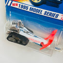 1995 Hot Wheels First Editions Big Chill blanco con tampo Shredder Pala Naranja Primera Edición