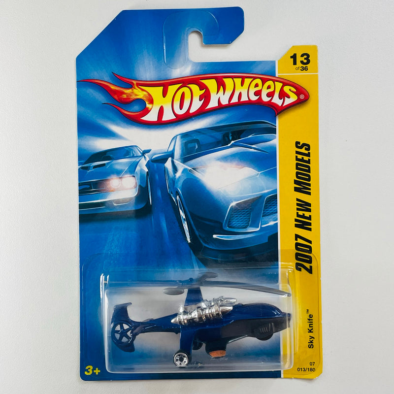2007 Hot Wheels New Models Sky Knife azul 5SP