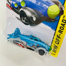 2015 Hot Wheels Off-Road Fast Fortress azul metálico con gris 5SP