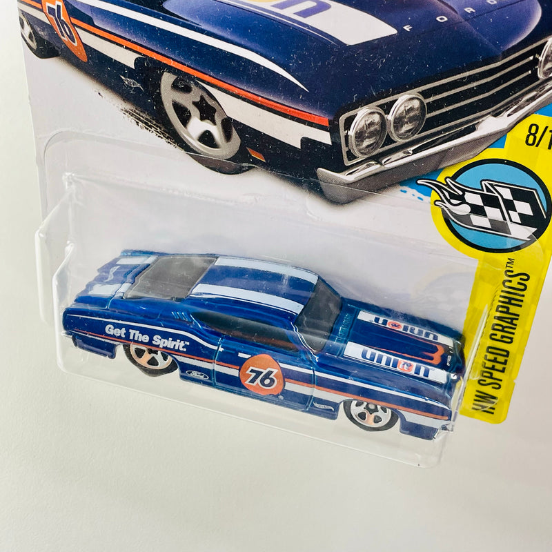 2016 Hot Wheels HW Speed Graphics 69 Ford Torino Talladega azul metálico 5SP