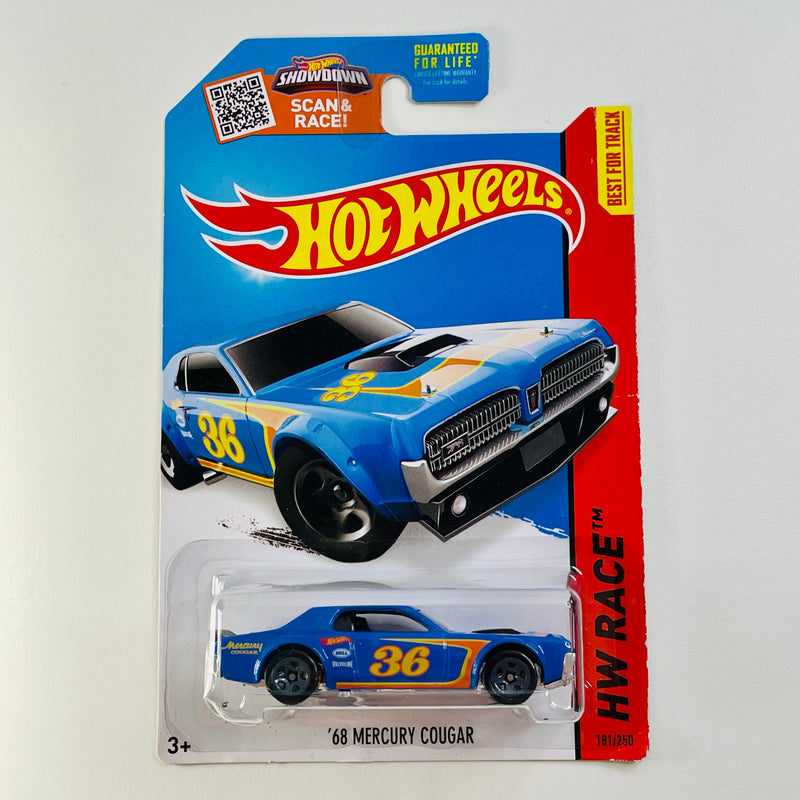 2015 Hot Wheels HW Race 68 Mercury Cougar azul 5SP