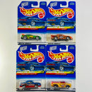 2000 Hot Wheels Snack Time Series Colección Set de 4 - Callaway C7, IROC Pontiac Firebird, Chevrolet Monte Carlo Concept Car, Dodge Sidewinder