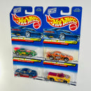 2000 Hot Wheels Snack Time Series Colección Set de 4 - Callaway C7, IROC Pontiac Firebird, Chevrolet Monte Carlo Concept Car, Dodge Sidewinder