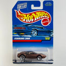 1998 Hot Wheels Ferrari 308 816 marrón metálico 5DOT variante Tarjeta Auto Azul
